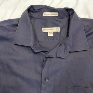 Men's 3XL Black/Dark Blue Dress Shirt